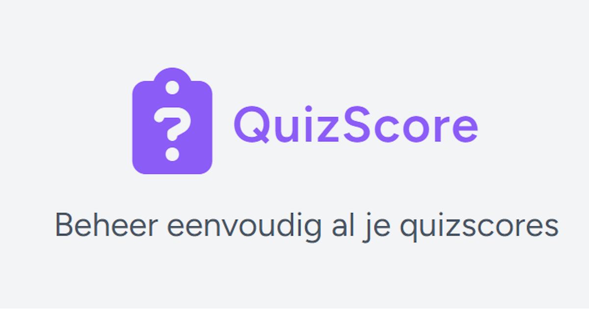Quiz scores bijhouden – Gratis online tool | QuizScore.be